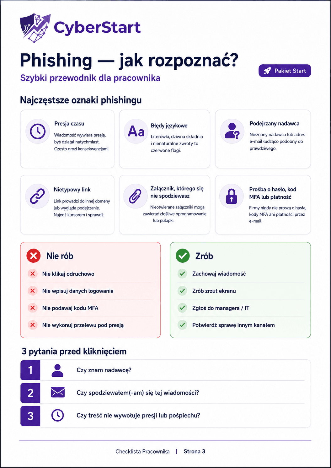 Checklista cyberbezpieczeństwa: jak rozpoznać phishing - lista 7 sygnałów ostrzegawczych